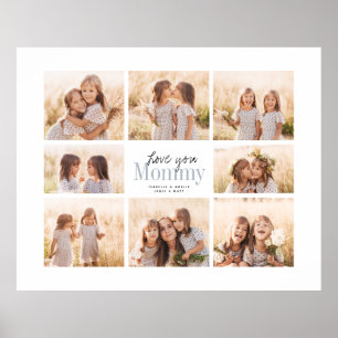 Póster Personalizado Te Ama Mamá Día de la Madre Collage