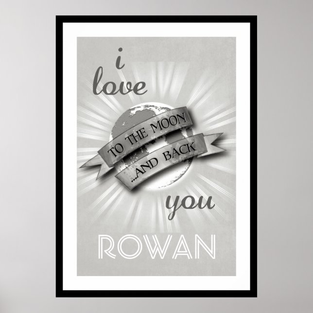 Póster Personalizado Te Amo Hasta La Luna Y De Reg (Frente)