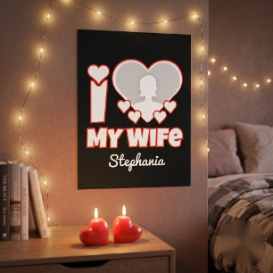 Póster Personalizado Te Amo Mi Esposa – Agregar Nombre y