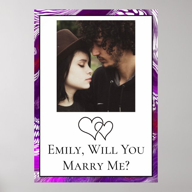 Póster Personalizado ¿Te Casarás Conmigo? (Frente)