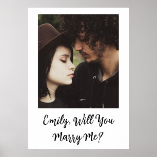 Póster Personalizado ¿Te Casarás Conmigo Rótulo?