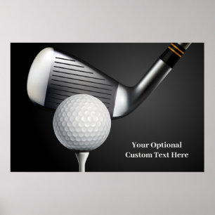 Póster Personalizado Text Golf