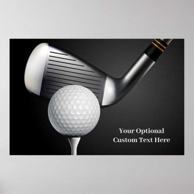 Póster Personalizado Text Golf (Frente)
