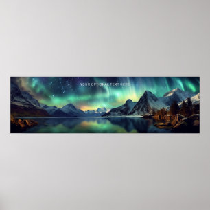 Póster Personalizado Texto Aurora Borealis