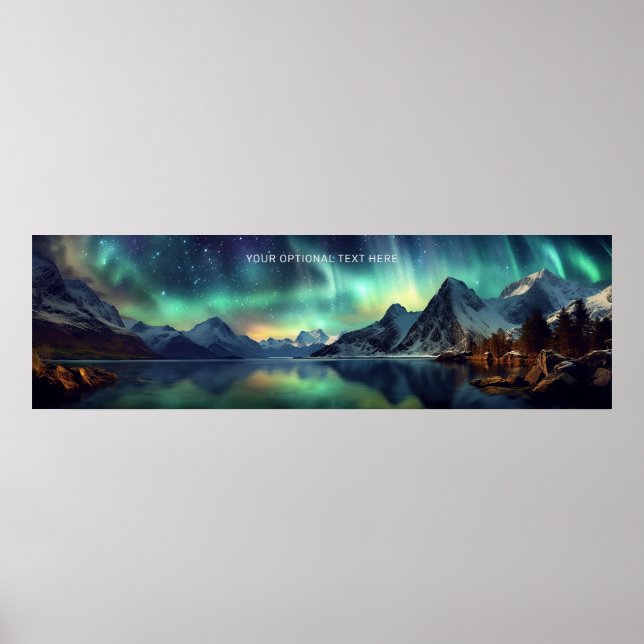 Póster Personalizado Texto Aurora Borealis (Frente)