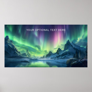 Póster Personalizado Texto Aurora Borealis