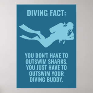 Póster Personalizado Texto Buceo Scuba