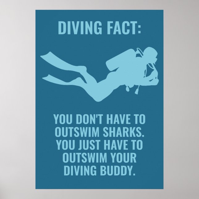 Póster Personalizado Texto Buceo Scuba (Frente)