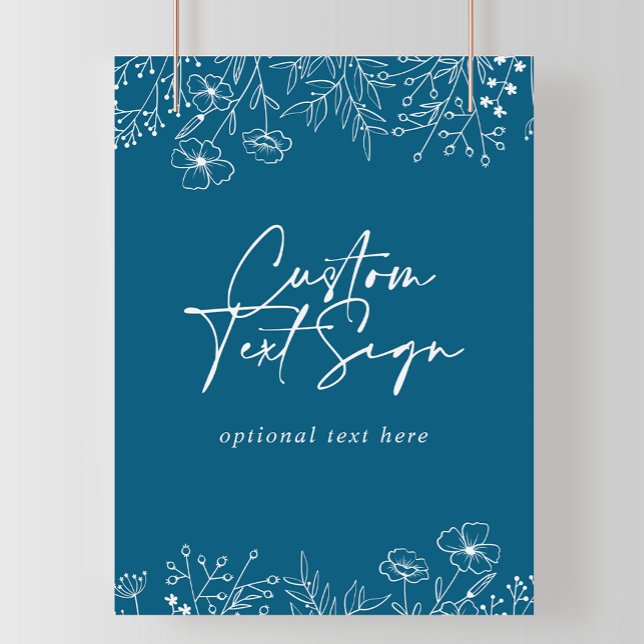 Póster Personalizado Texto caligrafía Rótulo de flores si (Subido por el creador)