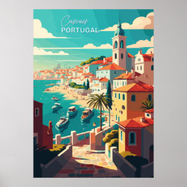 Póster Personalizado Texto Cascais Portugal