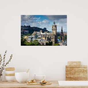 Póster Personalizado Texto Edimburgo Escocia