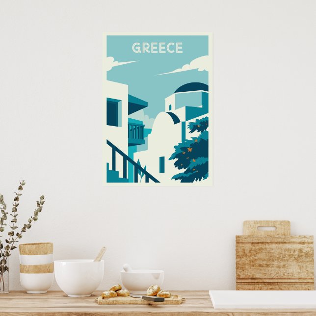 Póster Personalizado Texto Grecia (Cocina)