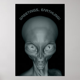 Póster Personalizado texto OVNI poster de Alien
