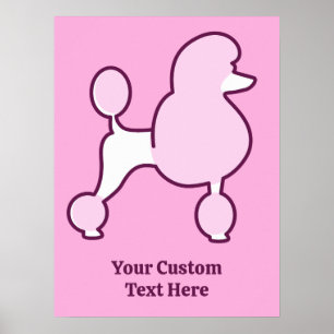 Póster Personalizado Texto Pink Poodle