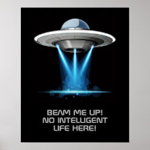 Personalizado texto poster de la nave espacial OVN