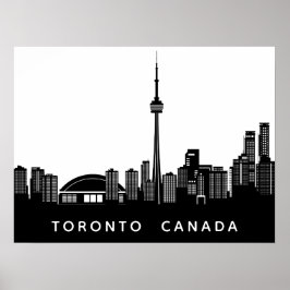 Póster Personalizado texto Toronto Silhouette poster