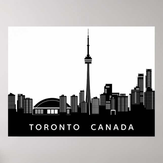 Póster Personalizado texto Toronto Silhouette poster (Frente)