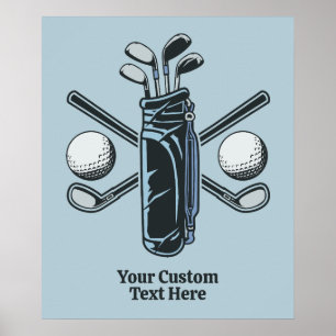 Póster Personalizado Texto y color Golf