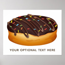 Póster Personalizado texto y color poster de donut