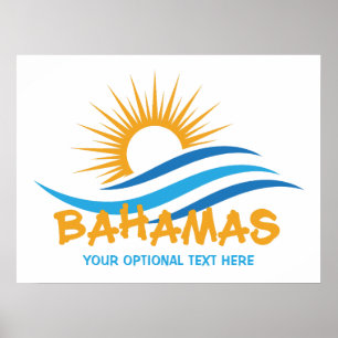 Póster Personalizado Textos Bahamas