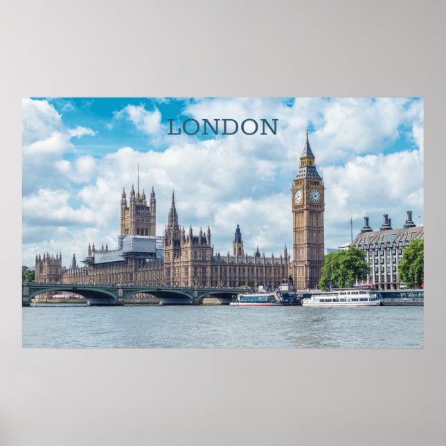 Póster Personalizado Textos Londres (Frente)