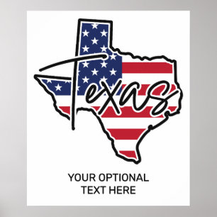 Póster Personalizado Textos Texas