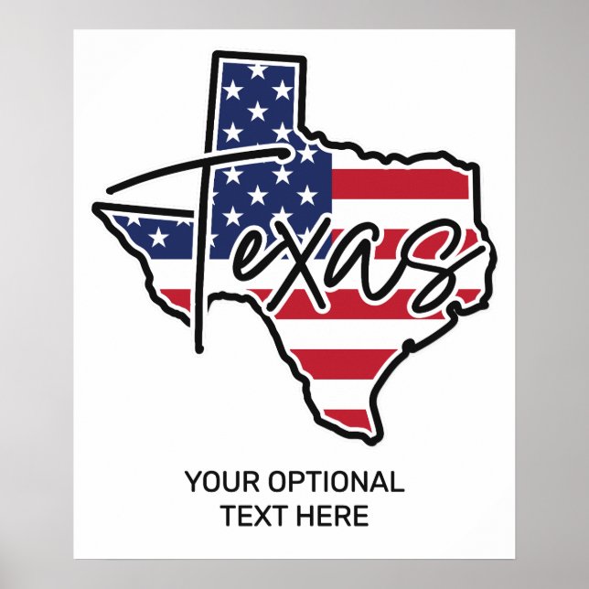 Póster Personalizado Textos Texas (Frente)