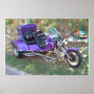Póster Personalizado Trike 3D Anaglyph Photo Poster