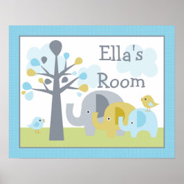 Póster personalizado "Trompas de amor de elefante"