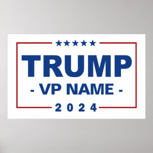 Póster Personalizado Trump Vicepresidente 2024