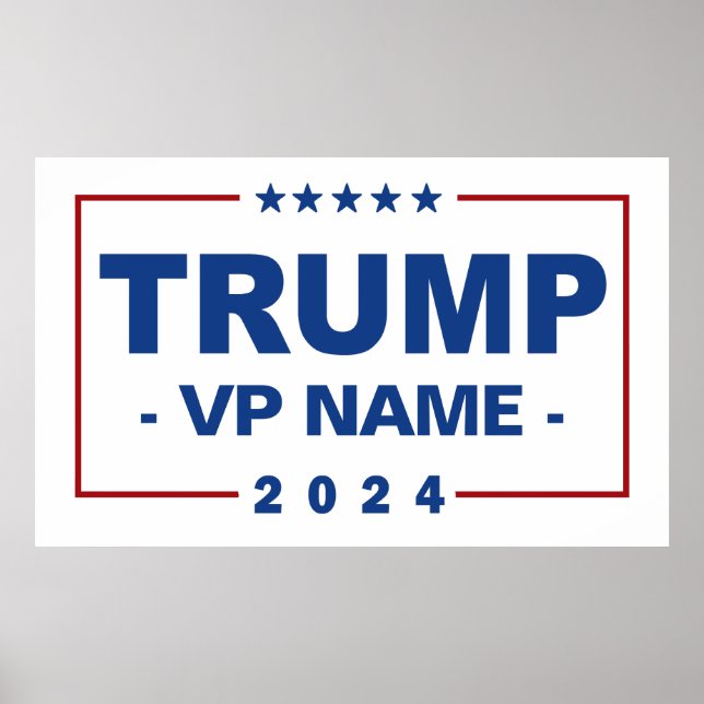 Póster Personalizado Trump Vicepresidente 2024 (Frente)