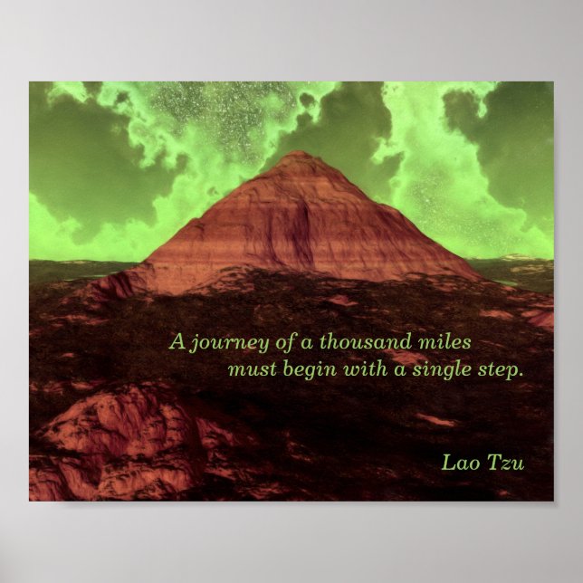 Póster Personalizado tzu lao cita a Poster solitario de l (Frente)