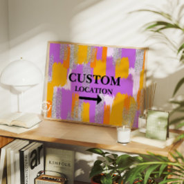 Póster Personalizado Ubicación Rótulo Dormitorio Preppy D