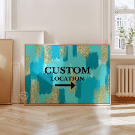 Póster Personalizado Ubicación Rótulo Preppy Dormitorio D