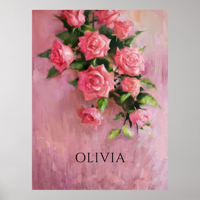 Póster Personalizado Un sueño en tonos rosas (Frente)