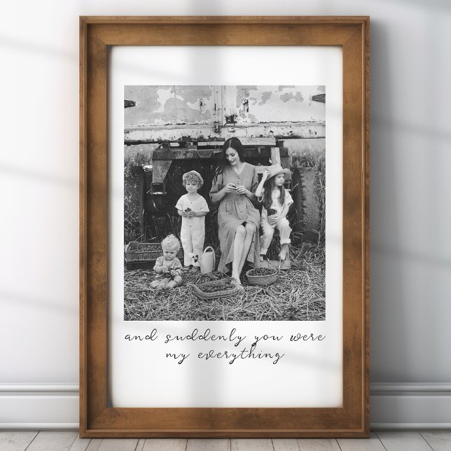 Póster Personalizado único regalo de fotos en blanco y ne (Subido por el creador)