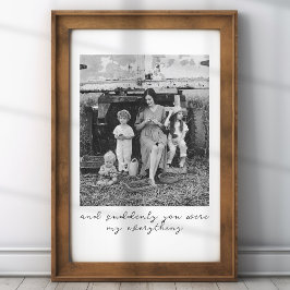 Póster Personalizado único regalo de fotos en blanco y ne