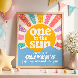 Póster personalizado 'Uno en el Sol' con nombre