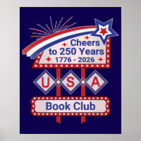 Personalizado USA 250 – Marquee Retro Patriótico