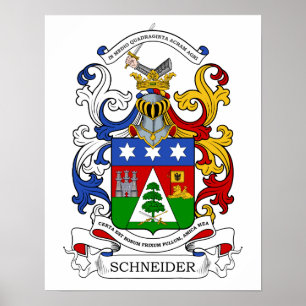 Póster Personalizado v2 del escudo de armas de Schneider