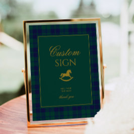 Póster Personalizado Verde de carne de caballo de polo de