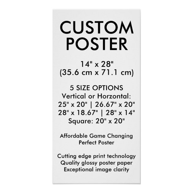 Póster personalizado vertical brillante de 14" x 2 (Anverso)