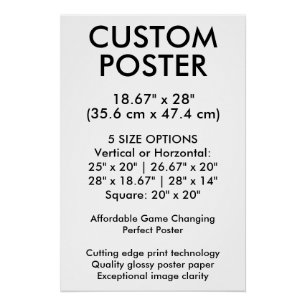 Póster personalizado vertical brillante de 18,67"