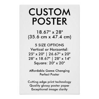 Póster personalizado vertical brillante de 18,67"