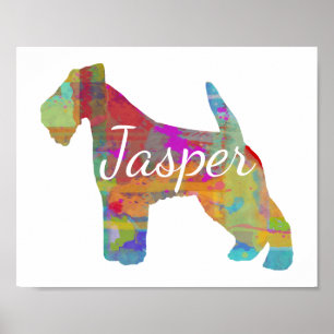 Póster Personalizado Wire Fox Terrier Wall Art Print