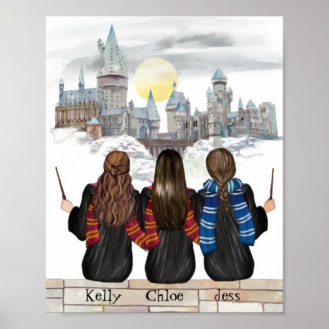 Póster Personalizado Wizard BFF Retrato, Asistente Poster (Frente)