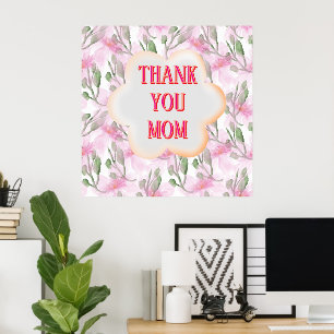 Póster Personalizado y personalizado Agradecimiento Mamá