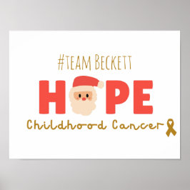 Póster personalizados de cáncer infantil Navidades Poster