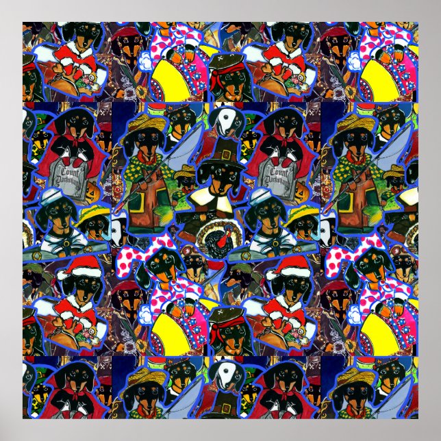 Póster Personalizados de Dachshund (Frente)