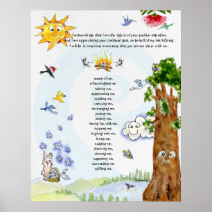 Póster Personalizados de la naturaleza del bienestar Abra